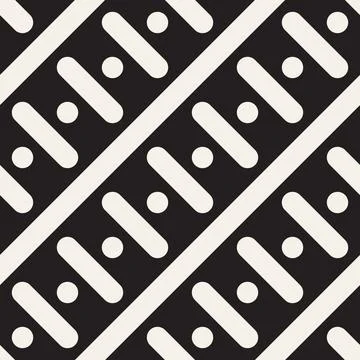 Vector seamless pattern. Repeating geometric elements. Stylish monochrome b.. Illustrazione stock