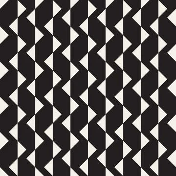 Vector seamless pattern. Repeating geometric elements. Stylish monochrome b.. Illustrazione stock