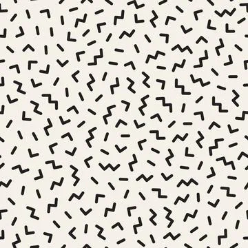 Vector seamless pattern. Repeating geometric abstract elements. Stylish monoc 스톡 일러스트