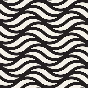 Vector seamless pattern. Repeating geometric abstract elements. Stylish monoc Illustrazione stock