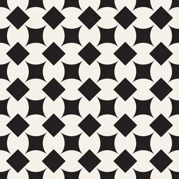 Vector seamless pattern. Repeating geometric elements. Stylish monochrome b.. 스톡 일러스트
