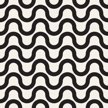 Vector seamless pattern. Repeating geometric elements. Stylish monochrome b.. Stock Illustration