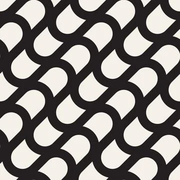Vector seamless pattern. Repeating geometric elements. Stylish monochrome b.. Illustrazione stock