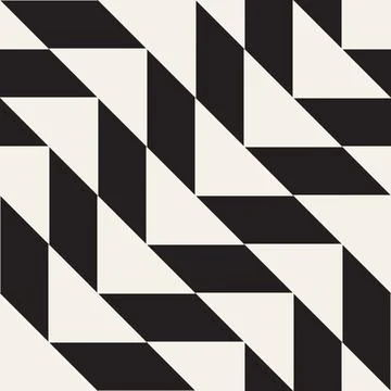 Vector seamless pattern. Repeating geometric abstract elements. Stylish monoc 스톡 일러스트