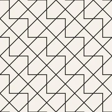 Vector seamless pattern. Repeating geometric elements. Stylish monochrome b.. Illustrazione stock