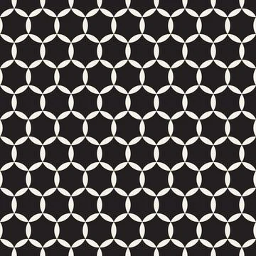 Vector seamless pattern. Repeating geometric elements. Stylish monochrome b.. Stock Illustration