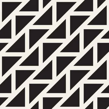 Vector seamless pattern. Repeating geometric abstract elements. Stylish monoc イラスト素材
