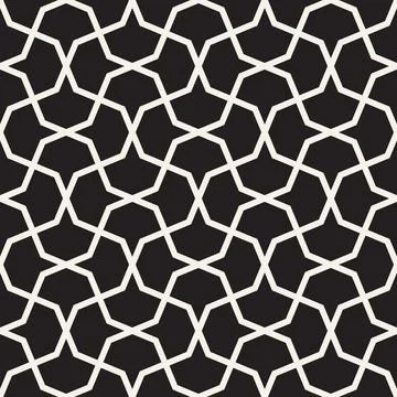 Vector seamless pattern. Repeating geometric elements. Stylish monochrome b.. Illustrazione stock