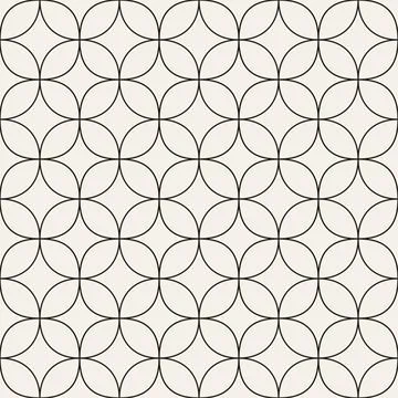 Vector seamless pattern. Repeating geometric elements. Stylish monochrome b.. 库存插图