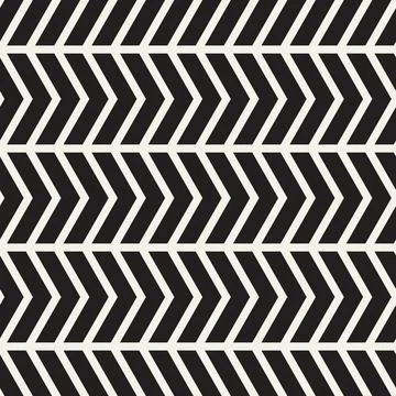 Vector seamless pattern. Repeating geometric abstract elements. Stylish monoc Illustrazione stock