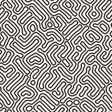 Vector seamless pattern. Repeating geometric elements. Stylish monochrome b.. 库存插图