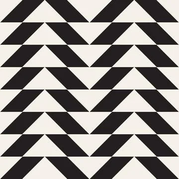 Vector seamless pattern. Repeating geometric elements. Stylish monochrome b.. Stock Illustration