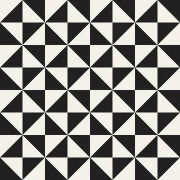 Vector seamless pattern. Repeating geometric elements. Stylish monochrome b.. 库存插图