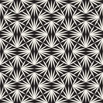Vector seamless pattern. Repeating geometric elements. Stylish monochrome b.. Illustrazione stock