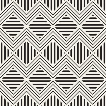 Vector seamless pattern. Repeating geometric abstract elements. Stylish monoc Stockillustratie