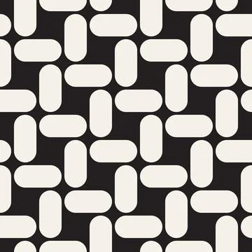 Vector seamless pattern. Repeating geometric abstract elements. Stylish monoc Stock Illustration