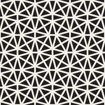 Vector seamless pattern. Repeating geometric abstract elements. Stylish monoc Stock Illustration