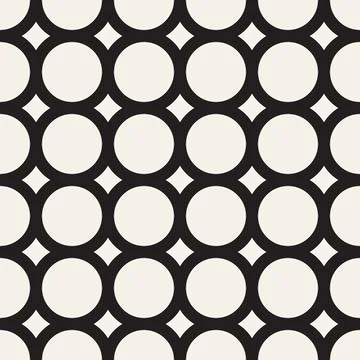 Vector seamless pattern. Repeating geometric abstract elements. Stylish monoc Stock Illustration