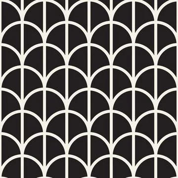 Vector seamless pattern. Repeating geometric abstract elements. Stylish monoc Illustrazione stock