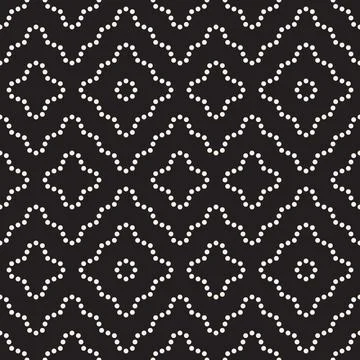 Vector seamless pattern. Repeating geometric elements. Stylish monochrome b.. Stock Illustration