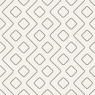 Vector seamless pattern. Repeating geometric elements. Stylish monochrome b.. Stock Illustration