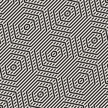 Vector Seamless Pattern. Repeating Lattice Abstract Background. Linear Grid From Illustrazione stock