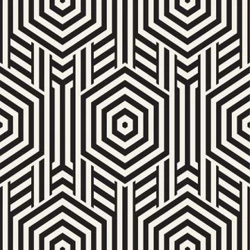 Vector Seamless Pattern. Repeating Lattice Abstract Background. Linear Grid From Stock Illustration