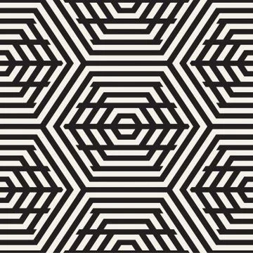 Vector Seamless Pattern. Repeating Lattice Abstract Background. Linear Grid From 스톡 일러스트