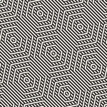 Vector Seamless Pattern. Repeating Lattice Abstract Background. Linear Grid From Illustrazione stock