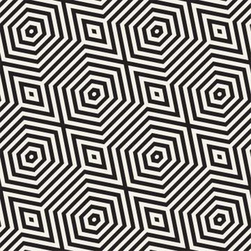 Vector Seamless Pattern. Repeating Lattice Abstract Background. Linear Grid From 库存插图