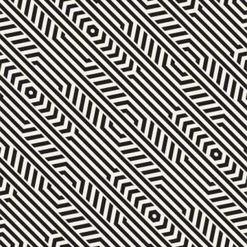 Vector Seamless Pattern. Repeating Lattice Abstract Background. Linear Grid From 스톡 일러스트