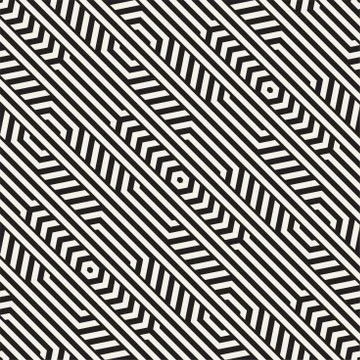 Vector Seamless Pattern. Repeating Lattice Abstract Background. Linear Grid From Stock Illustration