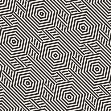 Vector Seamless Pattern. Repeating Lattice Abstract Background. Linear Grid.. Stock Illustration