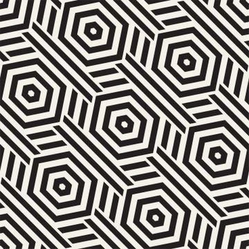 Vector Seamless Pattern. Repeating Lattice Abstract Background. Linear Grid.. Stock Illustration