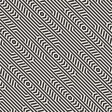 Vector Seamless Pattern. Repeating Lattice Abstract Background. Linear Grid.. 스톡 일러스트