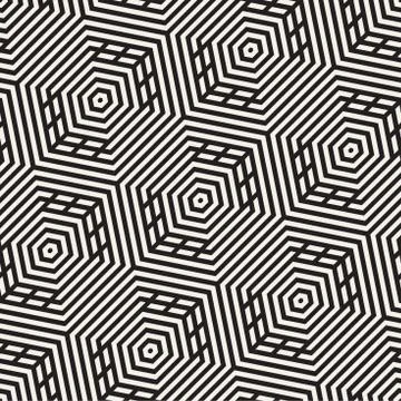 Vector Seamless Pattern. Repeating Lattice Abstract Background. Linear Grid.. Stock Illustration