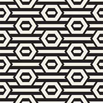 Vector Seamless Pattern. Repeating Lattice Abstract Background. Linear Grid.. Stock Illustration