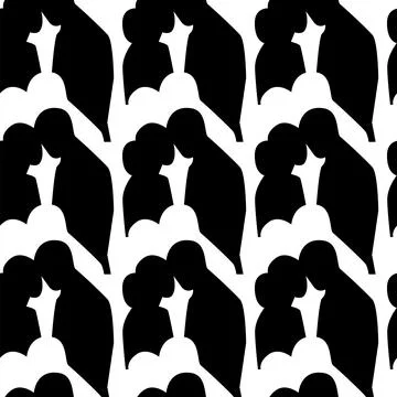 Vector. Seamless pattern. Romantic background for Valentine's Day. Stock Illustration