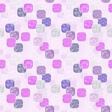 Vector seamless pattern with romantic floral background. Subtle pastel tints  Illustrazione stock