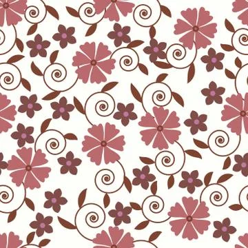 Vector seamless pattern with romantic floral background. Subtle pastel tints  Stock Illustration