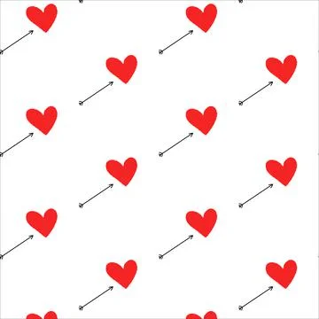 Vector seamless pattern. Romantic stylish texture. Stock Illustration