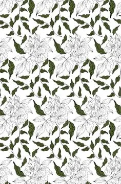 Vector seamless pattern with rosa canina Stock Illustration