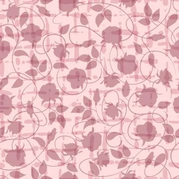 Vector seamless pattern with roses. Stockillustratie