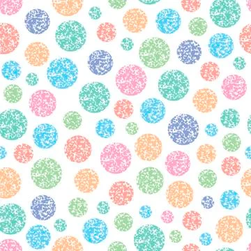Vector seamless pattern of round colorful circles Illustrazione stock