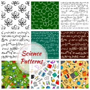 Vector seamless pattern of science and knowledge Stock Illustration