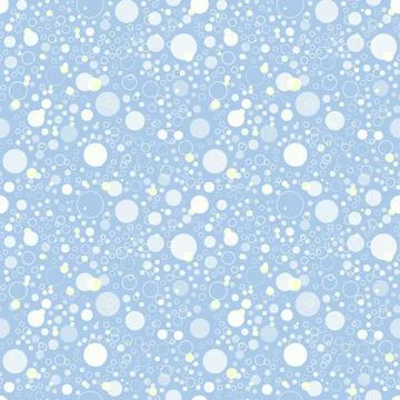 Vector seamless pattern of sea bubbles in flat style. Stock Illustration