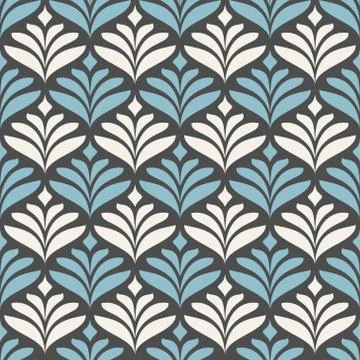 Vector seamless pattern. Seamless pattern with floral elements. Stock Illustration