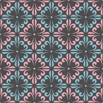 Vector seamless pattern. Seamless pattern with floral elements. Illustrazione stock