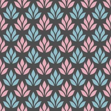 Vector seamless pattern. Seamless pattern with floral elements. Stock Illustration