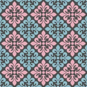 Vector seamless pattern. Seamless pattern with floral elements. Stock Illustration